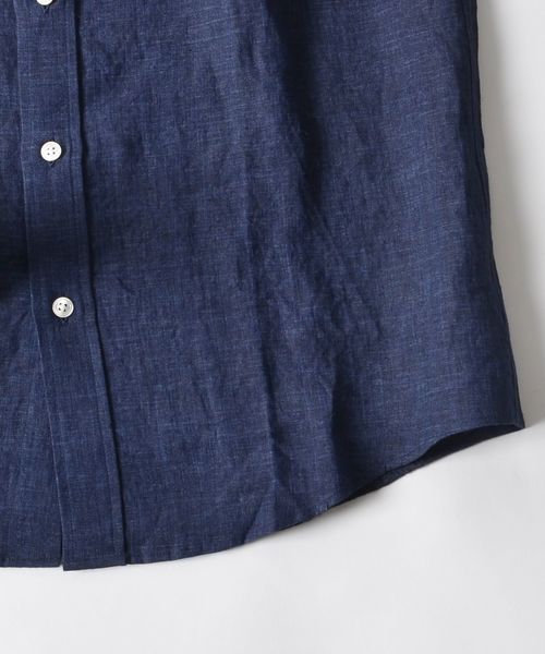 SHIPS（シップス）の「SC:  BAIRD MCNUTT  アイリッシュリネン レギュラーカラーシャツ（シャツ/ブラウス・メンズ・ホワイト/ネイビー/オリーブ/ピンク/イエロー/ブルー・SMALL/MEDIUM/LARGE/X-LARGE）」の14枚目の写真