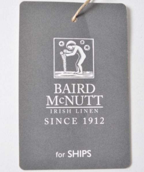 SHIPS（シップス）の「SC:  BAIRD MCNUTT  アイリッシュリネン レギュラーカラーシャツ（シャツ/ブラウス・メンズ・ホワイト/ネイビー/オリーブ/ピンク/イエロー/ブルー・SMALL/MEDIUM/LARGE/X-LARGE）」の13枚目の写真