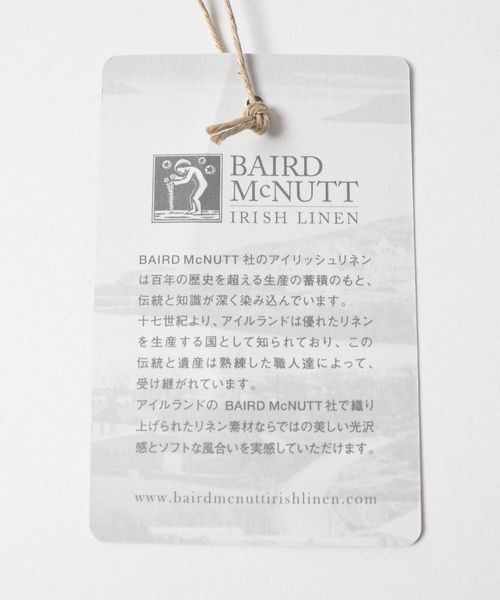 SHIPS（シップス）の「SC:  BAIRD MCNUTT  アイリッシュリネン レギュラーカラーシャツ（シャツ/ブラウス・メンズ・ホワイト/ネイビー/オリーブ/ピンク/イエロー/ブルー・SMALL/MEDIUM/LARGE/X-LARGE）」の9枚目の写真