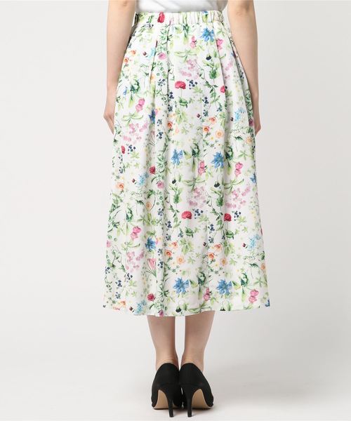 PICCIN（ピッチン）の「日本製インクジェットボタニカルフレアスカート（スカート・レディース・ネイビー/オフホワイト/ブルー系その他/ホワイト系その他/イエロー・MEDIUM）」の7枚目の写真