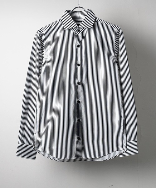 garsonwave（ギャルソンウェーブ）の「日本製ホリゾンタルカラーシャツ コレクション(GW)（シャツ/ブラウス・メンズ・ネイビー/ホワイト/ロイヤルブルー/ワインレッド/ブラック/ピンク/ブラック系その他2/ブルー系その他2/ブルー系その他/ブラック系その他/A/B/D/C/G/F/E/H/I/K/L/M/J・M/LL/L）」の4枚目の写真