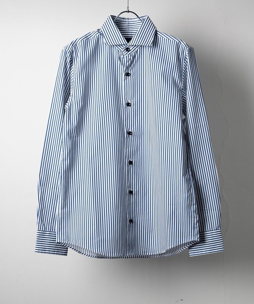 garsonwave（ギャルソンウェーブ）の「日本製ホリゾンタルカラーシャツ コレクション(GW)（シャツ/ブラウス・メンズ・ネイビー/ホワイト/ロイヤルブルー/ワインレッド/ブラック/ピンク/ブラック系その他2/ブルー系その他2/ブルー系その他/ブラック系その他/A/B/D/C/G/F/E/H/I/K/L/M/J・M/LL/L）」の6枚目の写真