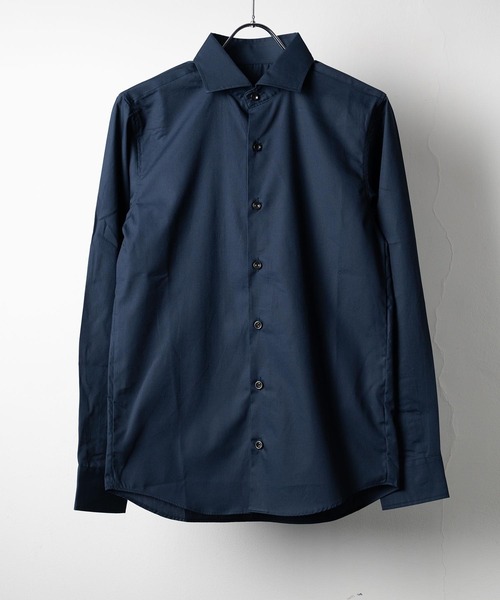 garsonwave（ギャルソンウェーブ）の「日本製ホリゾンタルカラーシャツ コレクション(GW)（シャツ/ブラウス・メンズ・ネイビー/ホワイト/ロイヤルブルー/ワインレッド/ブラック/ピンク/ブラック系その他2/ブルー系その他2/ブルー系その他/ブラック系その他/A/B/D/C/G/F/E/H/I/K/L/M/J・M/LL/L）」の5枚目の写真