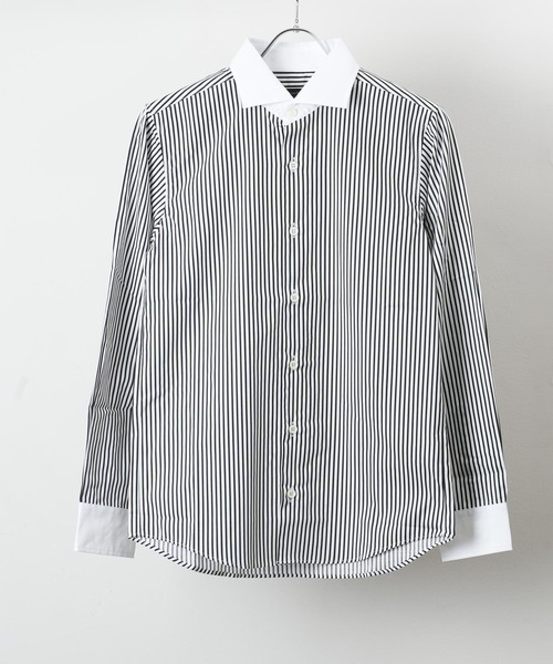 garsonwave（ギャルソンウェーブ）の「日本製ホリゾンタルカラーシャツ コレクション(GW)（シャツ/ブラウス・メンズ・ネイビー/ホワイト/ロイヤルブルー/ワインレッド/ブラック/ピンク/ブラック系その他2/ブルー系その他2/ブルー系その他/ブラック系その他/A/B/D/C/G/F/E/H/I/K/L/M/J・M/LL/L）」の13枚目の写真