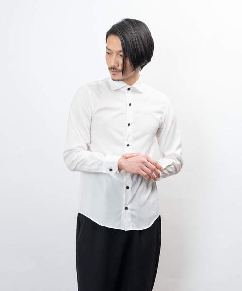 garsonwave（ギャルソンウェーブ）の「日本製ホリゾンタルカラーシャツ コレクション(GW)（シャツ/ブラウス・メンズ・ネイビー/ホワイト/ロイヤルブルー/ワインレッド/ブラック/ピンク/ブラック系その他2/ブルー系その他2/ブルー系その他/ブラック系その他/A/B/D/C/G/F/E/H/I/K/L/M/J・M/LL/L）」の19枚目の写真