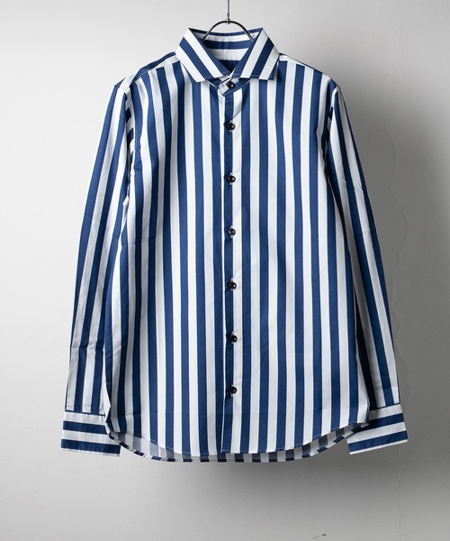 garsonwave（ギャルソンウェーブ）の「日本製ホリゾンタルカラーシャツ コレクション(GW)（シャツ/ブラウス・メンズ・ネイビー/ホワイト/ロイヤルブルー/ワインレッド/ブラック/ピンク/ブラック系その他2/ブルー系その他2/ブルー系その他/ブラック系その他/A/B/D/C/G/F/E/H/I/K/L/M/J・M/LL/L）」の8枚目の写真