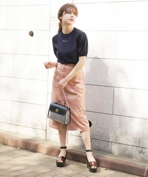 Heather（ヘザー）の「コンパクトシシュウニット　793826（ニット/セーター・レディース・ホワイト/ネイビー/ライトパープル・FREE/ONESIZE）」の8枚目の写真