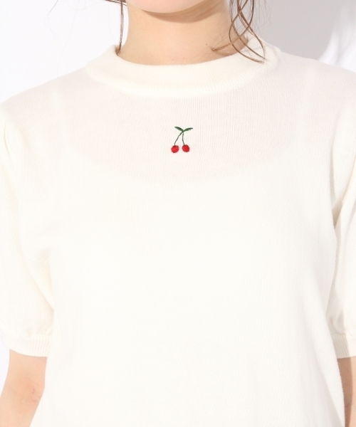 Heather（ヘザー）の「コンパクトシシュウニット　793826（ニット/セーター・レディース・ホワイト/ネイビー/ライトパープル・FREE/ONESIZE）」の11枚目の写真