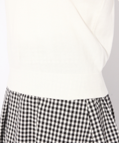 Heather（ヘザー）の「コンパクトシシュウニット　793826（ニット/セーター・レディース・ホワイト/ネイビー/ライトパープル・FREE/ONESIZE）」の6枚目の写真