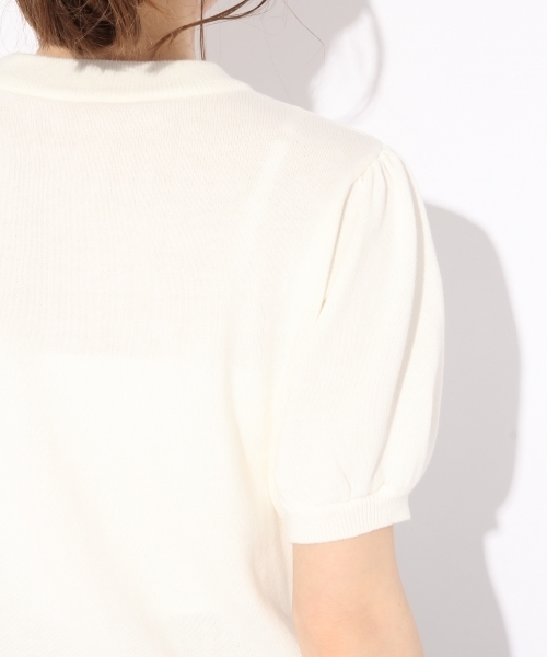 Heather（ヘザー）の「コンパクトシシュウニット　793826（ニット/セーター・レディース・ホワイト/ネイビー/ライトパープル・FREE/ONESIZE）」の9枚目の写真