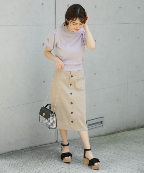 Heather（ヘザー）の「コンパクトシシュウニット　793826（ニット/セーター・レディース・ホワイト/ネイビー/ライトパープル・FREE/ONESIZE）」の12枚目の写真