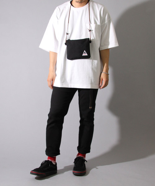 BELLWOODMADE（ベルウッドメイド）の「【 BELLWOODMADE / ベルウッドメイド 】 TIP / ミニサコッシュバッグ / ミニショルダー / ポーチ（ショルダーバッグ・メンズ・ブラック/ネイビー/オリーブ/インディゴブルー/カモフラージュ・FREE）」の10枚目の写真