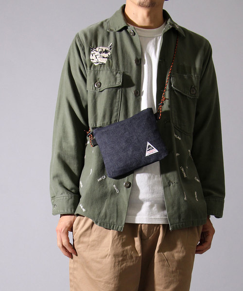 BELLWOODMADE（ベルウッドメイド）の「【 BELLWOODMADE / ベルウッドメイド 】 TIP / ミニサコッシュバッグ / ミニショルダー / ポーチ（ショルダーバッグ・メンズ・ブラック/ネイビー/オリーブ/インディゴブルー/カモフラージュ・FREE）」の16枚目の写真