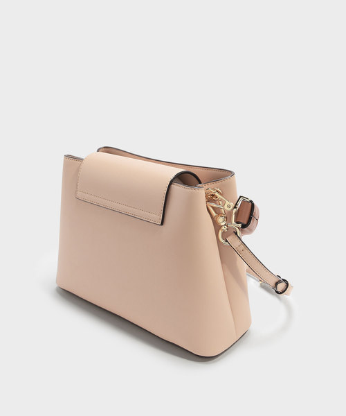 CHARLES & KEITH（チャールズ & キース）の「スカーフラップハンドルハンドバッグ / SCARF WRAPPED HANDLE HANDBAG（ハンドバッグ・レディース・ブラック/ベージュ/オレンジ・M）」の11枚目の写真