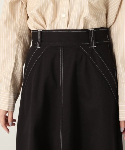 LOWRYS FARM（ローリーズファーム）の「ハイショクステッチＡラインスカート　805112（スカート・レディース・ブラック/ベージュ/バーガンディー・FREE）」の7枚目の写真