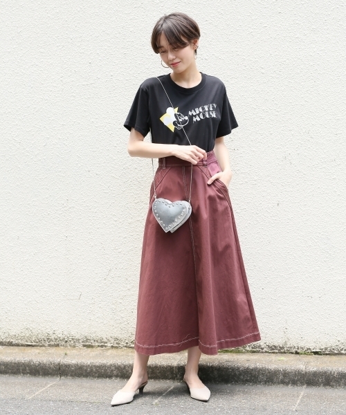 LOWRYS FARM（ローリーズファーム）の「ハイショクステッチＡラインスカート　805112（スカート・レディース・ブラック/ベージュ/バーガンディー・FREE）」の13枚目の写真