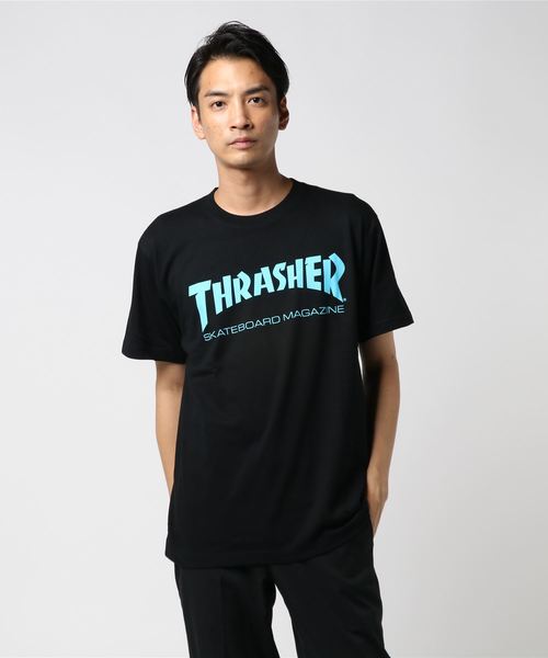 THRASHER（スラッシャー）の「fluorescent MAG LOGO S/S T-SHIRTS/スラッシャー Tシャツ 半袖 ユニセックス（Tシャツ/カットソー・メンズ・ホワイト×ピンク/ブラック×ピンク/ブラック×グリーン/ホワイト×ブルー/ブラック×ブルー/ホワイト×グリーン・X-LARGE/SMALL/MEDIUM/LARGE）」の4枚目の写真