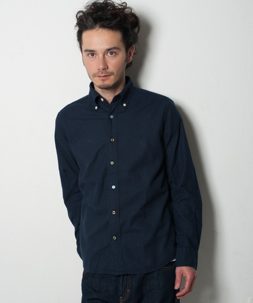 green label relaxing（グリーンレーベルリラクシング）の「B/CR VIYELLA/PEAC EMB BDシャツ（シャツ/ブラウス・メンズ・ホワイト/ダークグリーン/ネイビー/イエロー/オリーブ・SMALL/MEDIUM/LARGE/X-LARGE）」の4枚目の写真