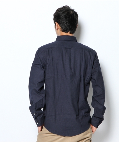 green label relaxing（グリーンレーベルリラクシング）の「B/CR VIYELLA/PEAC EMB BDシャツ（シャツ/ブラウス・メンズ・ホワイト/ダークグリーン/ネイビー/イエロー/オリーブ・SMALL/MEDIUM/LARGE/X-LARGE）」の8枚目の写真