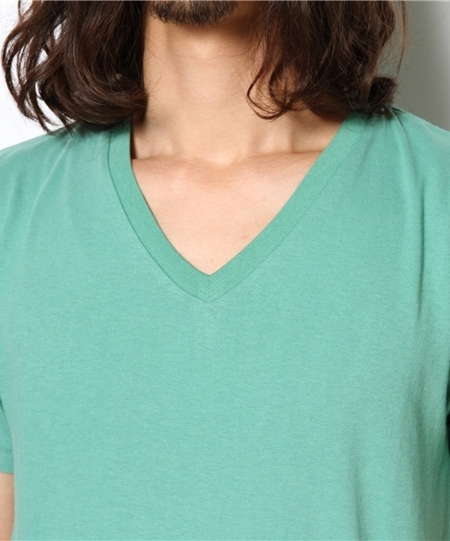 CIAOPANIC(チャオパニック)の「【Ciaopanic】丸胴VネックT(Tシャツ/カットソー・メンズ・エメラルド/ワインレッド/ホワイト/マスタード/ブラック・MEDIUM/LARGE)」の15枚目の写真