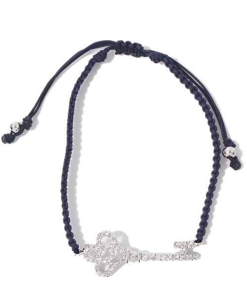 RANDOM（ランダム）の「【 RANDOM / ランダム 】 KEY CUBIC ZIRCONIA CORD BRACELET / キュービック ジルコニア ブレスレット（ブレスレット・メンズ・ゴールド/ブラック/グレー/レッド/ネイビー・FREE）」の9枚目の写真