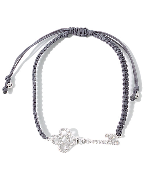 RANDOM（ランダム）の「【 RANDOM / ランダム 】 KEY CUBIC ZIRCONIA CORD BRACELET / キュービック ジルコニア ブレスレット（ブレスレット・メンズ・ゴールド/ブラック/グレー/レッド/ネイビー・FREE）」の10枚目の写真