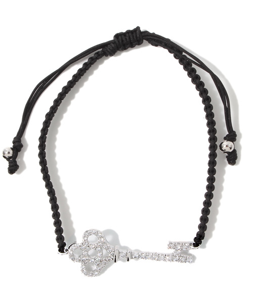 RANDOM（ランダム）の「【 RANDOM / ランダム 】 KEY CUBIC ZIRCONIA CORD BRACELET / キュービック ジルコニア ブレスレット（ブレスレット・メンズ・ゴールド/ブラック/グレー/レッド/ネイビー・FREE）」の12枚目の写真