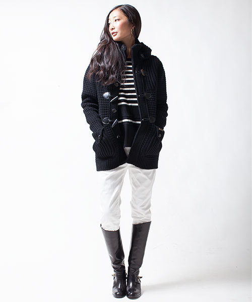 NANO universe（ナノユニバース）の「【BAILA12月号掲載】【VERY12月号掲載 】 BARK/OD/別注ショートダッフルコート（ダッフルコート・レディース・オフホワイト/ブラック/ネイビー/キャメル/ワイン・XX-SMALL/X-SMALL）」の17枚目の写真