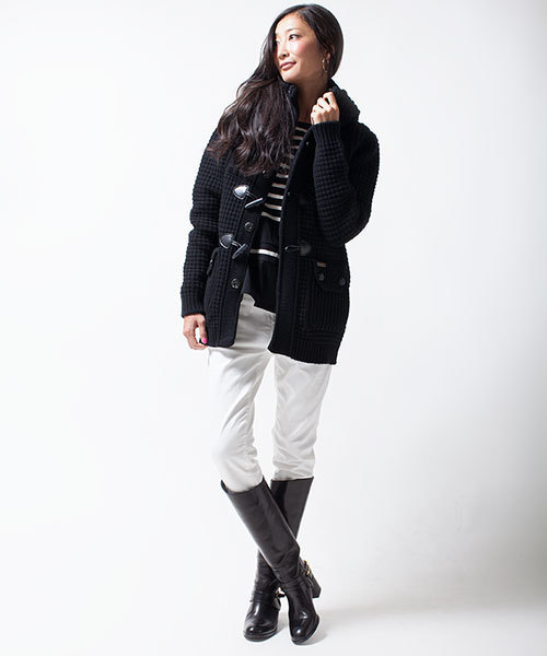 NANO universe（ナノユニバース）の「【BAILA12月号掲載】【VERY12月号掲載 】 BARK/OD/別注ショートダッフルコート（ダッフルコート・レディース・オフホワイト/ブラック/ネイビー/キャメル/ワイン・XX-SMALL/X-SMALL）」の18枚目の写真