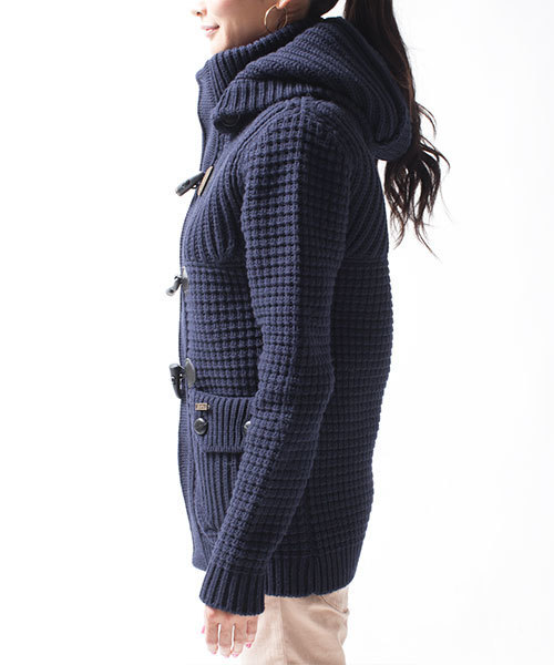 NANO universe（ナノユニバース）の「【BAILA12月号掲載】【VERY12月号掲載 】 BARK/OD/別注ショートダッフルコート（ダッフルコート・レディース・オフホワイト/ブラック/ネイビー/キャメル/ワイン・XX-SMALL/X-SMALL）」の8枚目の写真