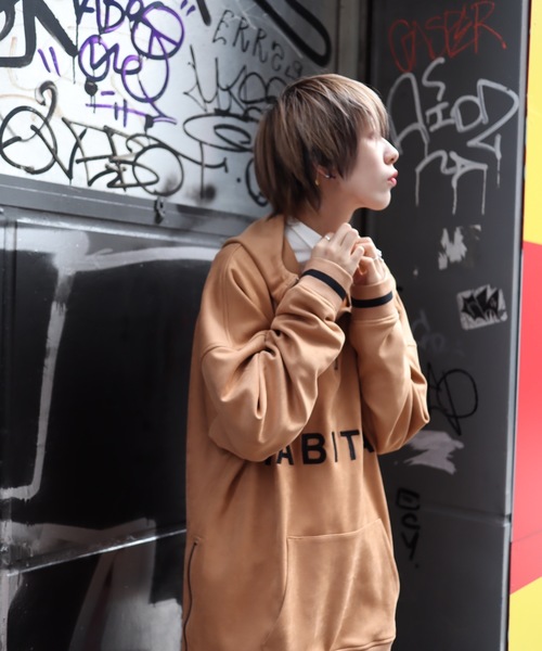 rovtski(ロフトスキー)の「rovtski 【ビッグシルエット】フェイクスウェードバックプリントハーフZIPパーカー(パーカー・レディース・ホワイト/ブラック/レッド/グリーン/ホワイト系その他/ベージュ/レッド系その他/ブラック系その他・FREE)」の22枚目の写真