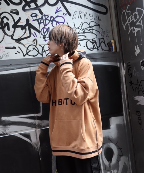 rovtski(ロフトスキー)の「rovtski 【ビッグシルエット】フェイクスウェードバックプリントハーフZIPパーカー(パーカー・レディース・ホワイト/ブラック/レッド/グリーン/ホワイト系その他/ベージュ/レッド系その他/ブラック系その他・FREE)」の18枚目の写真