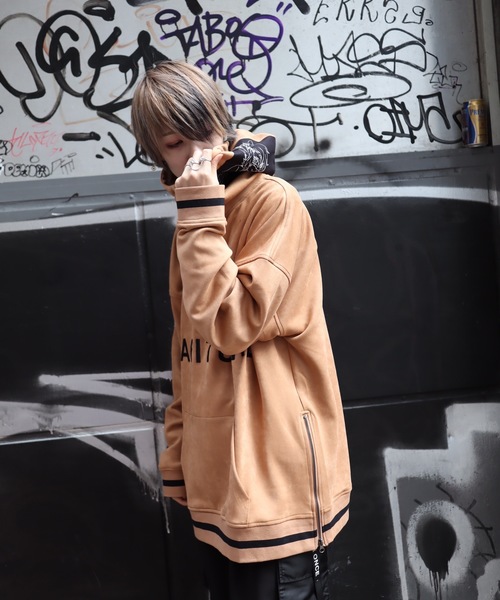 rovtski(ロフトスキー)の「rovtski 【ビッグシルエット】フェイクスウェードバックプリントハーフZIPパーカー(パーカー・レディース・ホワイト/ブラック/レッド/グリーン/ホワイト系その他/ベージュ/レッド系その他/ブラック系その他・FREE)」の19枚目の写真