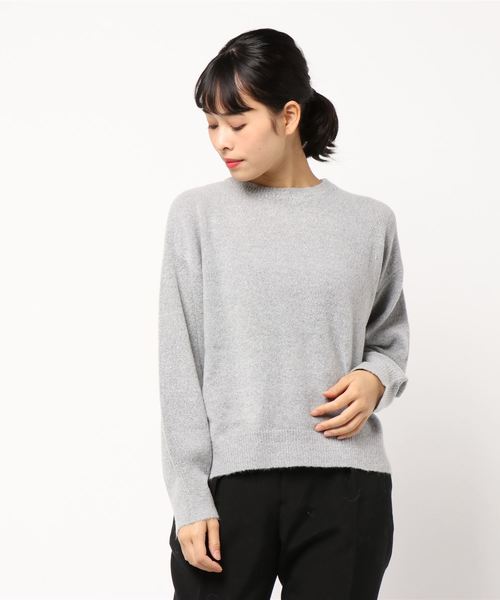 AMERICAN HOLIC(アメリカンホリック)の「・ブークレストレッチクルーネックプルオーバー*(ニット/セーター・レディース・ピンク/杢グレー/ブラック/カーキ/マスタード/ベージュ/グレー系その他2/オフホワイト・FREE)」の3枚目の写真