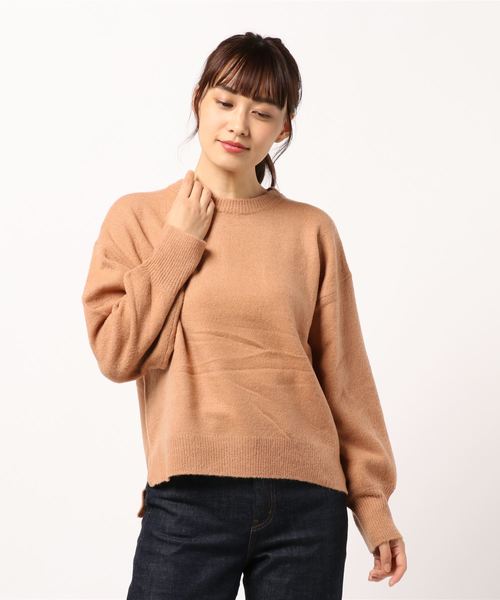 AMERICAN HOLIC(アメリカンホリック)の「・ブークレストレッチクルーネックプルオーバー*(ニット/セーター・レディース・ピンク/杢グレー/ブラック/カーキ/マスタード/ベージュ/グレー系その他2/オフホワイト・FREE)」の8枚目の写真