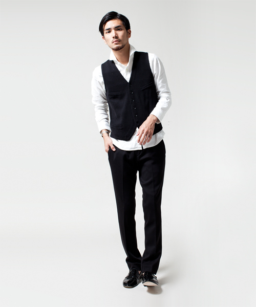 NANO universe（ナノユニバース）の「ミラノリブニットジレ（ベスト・メンズ・グレー/ネイビー/ブラック・SMALL/MEDIUM/LARGE）」の11枚目の写真