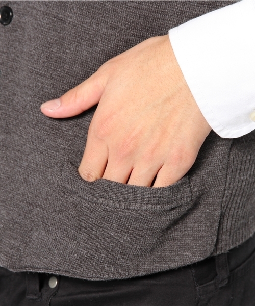 NANO universe（ナノユニバース）の「ミラノリブニットジレ（ベスト・メンズ・グレー/ネイビー/ブラック・SMALL/MEDIUM/LARGE）」の8枚目の写真