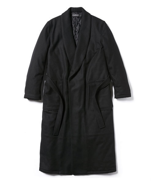 68&brothers(シックスティエイトアンドブラザーズ)の「Melton Gown Coat(チェスターコート・メンズ・ブラック/チェック/グレー・MEDIUM/LARGE/X-LARGE)」の2枚目の写真