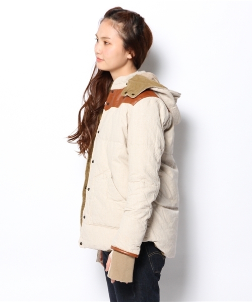 goa（ゴア）の「レザーヨークダウン（ダウンジャケット/コート・レディース・チャコールグレー/モカ/ナチュラル・FREE）」の12枚目の写真