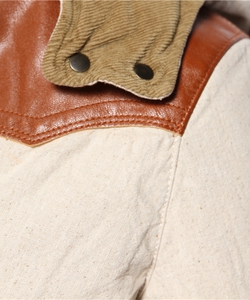 goa（ゴア）の「レザーヨークダウン（ダウンジャケット/コート・レディース・チャコールグレー/モカ/ナチュラル・FREE）」の10枚目の写真