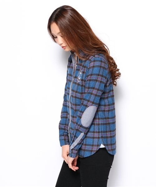 TOMMY HILFIGER（トミーヒルフィガー）の「TH COTTON FLANEL CHECK COMBO SHIRT （シャツ/ブラウス・レディース・ブラック/ネイビー/レッド・SMALL/MEDIUM/LARGE）」の8枚目の写真