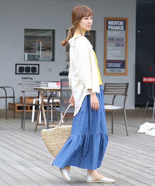 n'ee-ne（ネーネ）の「ワークシャツ（シャツ/ブラウス・レディース・ベージュ/カーキ/アイボリー・L/M）」の14枚目の写真