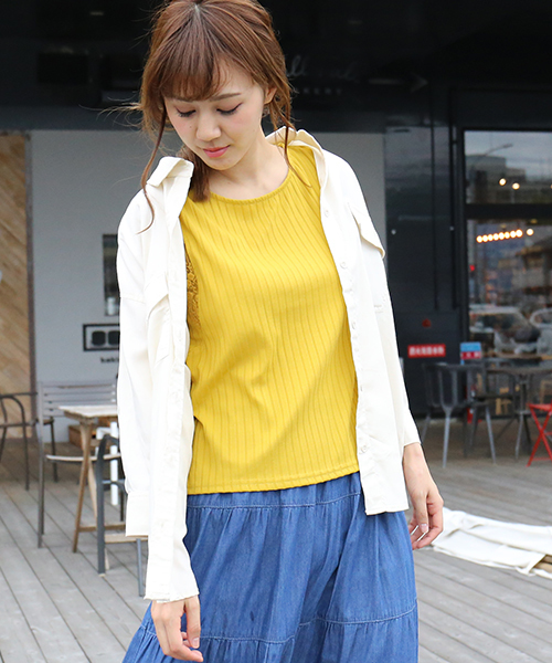 n'ee-ne（ネーネ）の「ワークシャツ（シャツ/ブラウス・レディース・ベージュ/カーキ/アイボリー・L/M）」の16枚目の写真