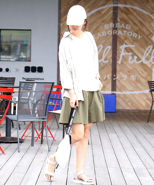 n'ee-ne（ネーネ）の「ワークシャツ（シャツ/ブラウス・レディース・ベージュ/カーキ/アイボリー・L/M）」の20枚目の写真