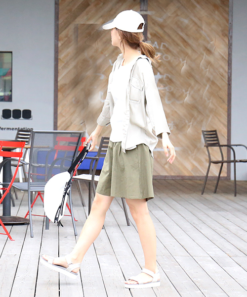 n'ee-ne（ネーネ）の「ワークシャツ（シャツ/ブラウス・レディース・ベージュ/カーキ/アイボリー・L/M）」の21枚目の写真