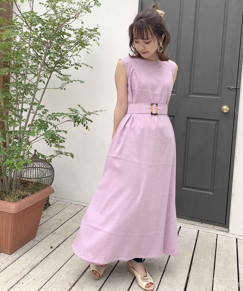 Cheek チーク の 3wayリネンライクベルト付きワンピース ワンピース Wear
