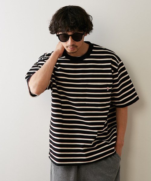 Ciaopanic Typy チャオパニックティピー の Usaヘビーコットンショートスリーブボーダーtee Tシャツ カットソー Wear