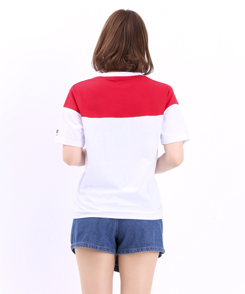 FILA(フィラ)の「∴WEGO/FILAバイカラーTシャツ(Tシャツ/カットソー・レディース・ネイビー/レッド・FREE)」の9枚目の写真