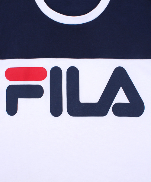 FILA(フィラ)の「∴WEGO/FILAバイカラーTシャツ(Tシャツ/カットソー・レディース・ネイビー/レッド・FREE)」の5枚目の写真