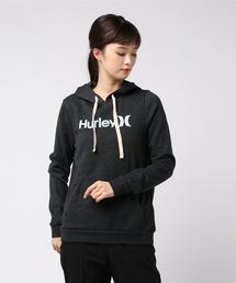 W HRLY OAO FLEECE PULLOVER LS / レディース プルオーバーパーカープリントロゴ サーフカジュアル